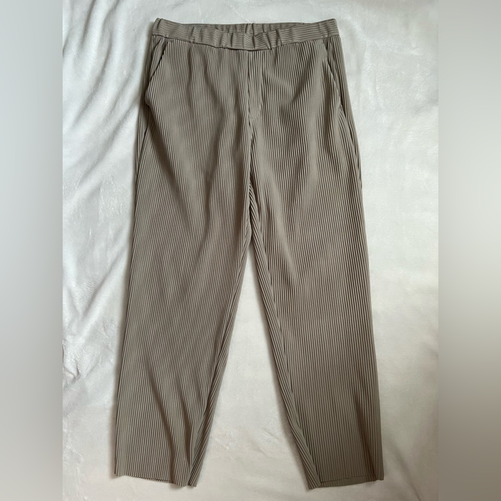 Zara Men's Pleated Beige Pants Size L Mens
